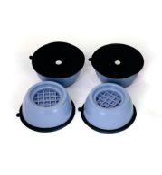 Round Washing Machine Stand Plastic Heavy Duty - 200kg Load Anti-Vibration Stable Base, Universal Fit Front Top Loader Washer Dryer Elevation Shelf, Home Laundry Room Essential UAE B2B Pack 